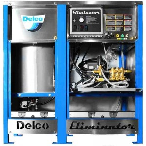 Delco 65037 Eliminator 3000 PSI 230V 3-Phase Electric Motor /NG Burner Hot Pressure Washer