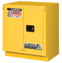 Load image into Gallery viewer, Sure-Grip® EX 19-gal.capacity Under Fume Hood Flammable Cabinet w/ 1 Shelf &amp; 2 Self-Close Doors - Yellow