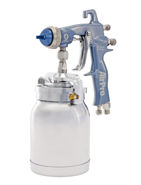 Graco 289028 AirPro Air Spray Siphon Feed Gun, Conventional, 0.055 inch (1.4 mm) Nozzle, Metal Siphon Cup