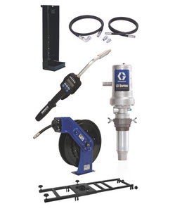 Graco 24K839 Ld Series 5:1 Deluxe Stationary 275 Gallon (1040 Liter) Oil Pump With Sd™ Series Hose Reel Package - Preset Meter Type