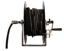 Load image into Gallery viewer, Easy-Kleen KIT-HR150HP-3-BLK-IH Hose Reel Kit - 150 Foot Capacity in House U-frame Hose Reel &amp; 3 Foot Joiner Hose - Black