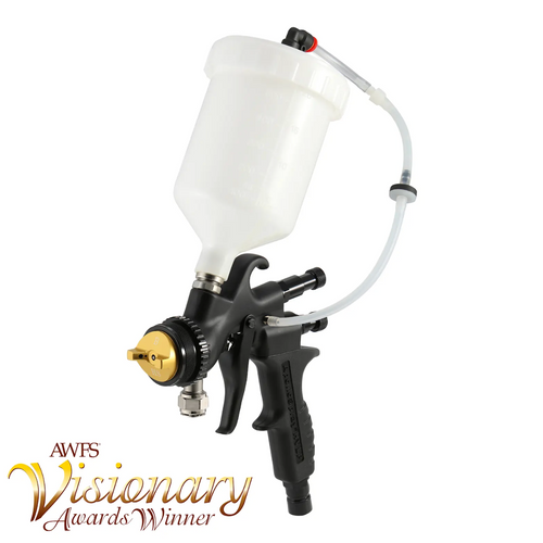 Apollo ECO 600cc Bleeder/Non-Bleeder Type Metal w/ Composite Handle Gravity Spray Gun - Silver (3M PPS Cup System not Included))