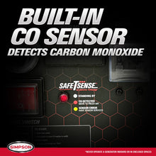 Load image into Gallery viewer, Simpson SF1012 12,500-Watt Gas Generator – 10,000 Running Watts, Simpson R500 Engine, 7.1 Gal Tank, 49-State (70136)