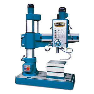 Baileigh Industrial - 220V 3Phase Mechanical Radial Drill,  MT4 Spindle, Includes Quick and Tappinig Chuck