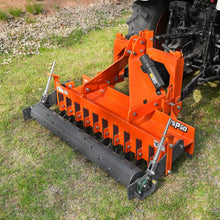 Load image into Gallery viewer, MechMaxx 60" Heavy Duty Soil Pulverizer, Single Spiked Roller, 21 Shanks, Category 1 and 2, 3 Point Hitch Tractor Attachment, TSP60