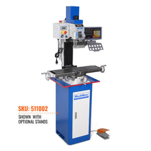 Load image into Gallery viewer, MechMaxx 1.5HP 7‘’x 27-1/2‘’ Benchtop Mini Mill Drill Machine, Variable Speed, R8 Spindle, Brushless Motor, 110V, Compact Milling Drilling Tool for Garage Shop, DIY Metalworking without Stand VM25LD