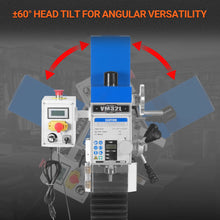 Load image into Gallery viewer, MechMaxx 8-1/4"x33'' Industrial Benchtop Mill Drill Machine Brushless Motor, Variable Speed, R8 Spindle, 2 HP, 110V, Compact Milling Drilling Tool for Garage Shop, DIY Metalworking without Stand VM32L