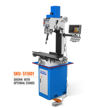 Load image into Gallery viewer, MechMaxx 8-1/4"x33'' Industrial Benchtop Mill Drill Machine with DRO, Variable Speed, Brushless Motor, R8 Spindle, 2 HP, 110V, Compact Milling Drilling Tool for Garage Shop, DIY Metalworking without S