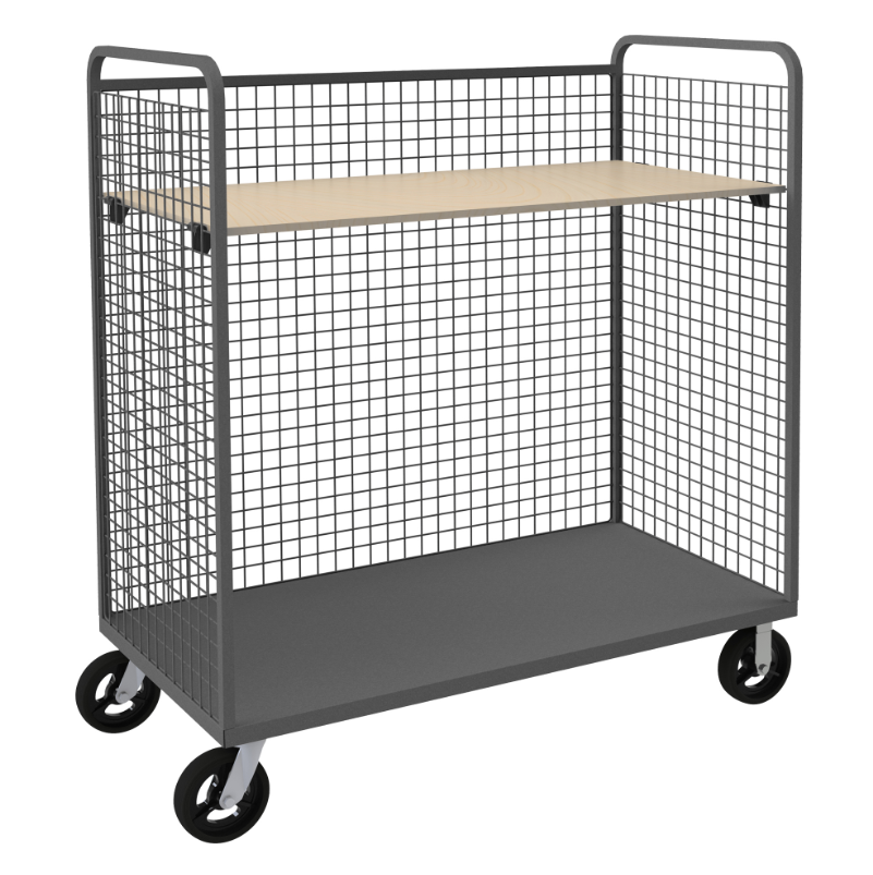 Durham W3ST-304868-1AS-8MR95 Wire Cart, 1 Adjustable Shelf, 30 X 48 X 68-9/16