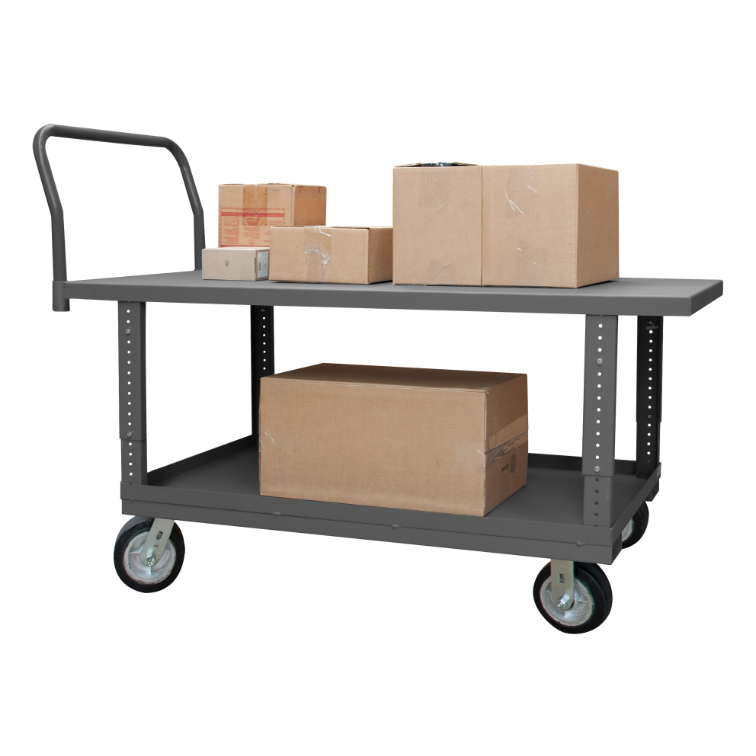 Durham WHPTA30605PH95 Platform Truck, Adjustable Height, 2000 Lbs. Capacity, 30 X 60