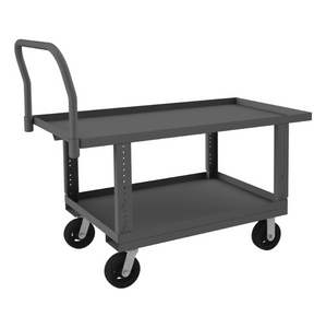 Durham WHPTLUA24486MR95 Platform Truck, Adjustable Height, Lips Up, 2000 Lbs. Capacity, 24 X 48