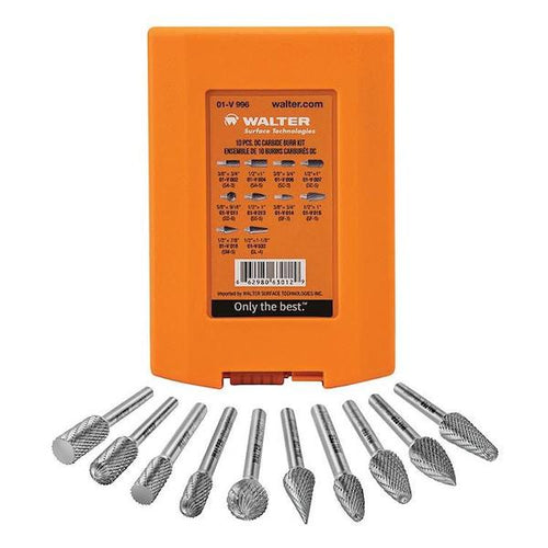 Walter Carbide Burr 10-Piece Kit Dc
