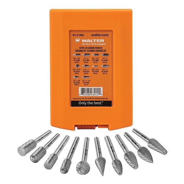 Walter Carbide Burr 10-Piece Kit Dc