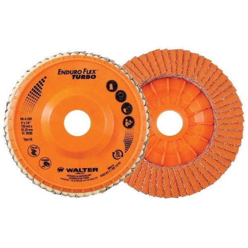 Walter Enduro Flex Turbo 5 In. X7/8 In. T29 Grit 36/60