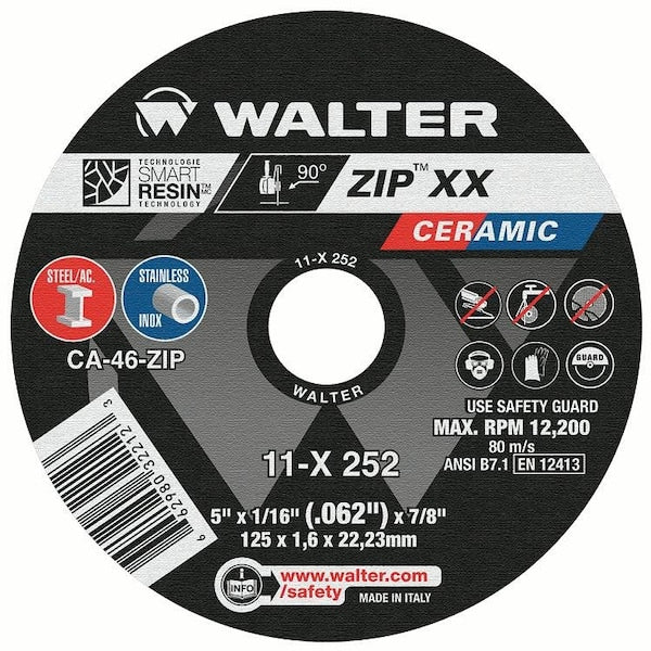 Walter Zip Xx Cut-Off Wheel 5'' X 1/16'' X 7/8'' T1