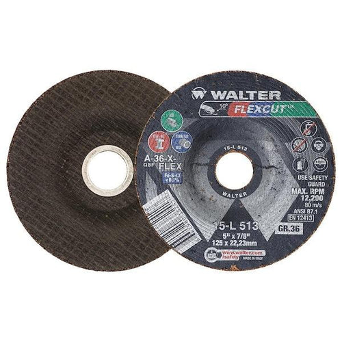 Walter Blending Disc 5 In. X 7/8 In. Grit 36 Flexcut