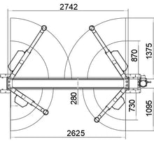 Load image into Gallery viewer, Katool KT-AM120SD 12000 lbs. Clear Floor Two Post Lift, Direct Drive, Assym Arms