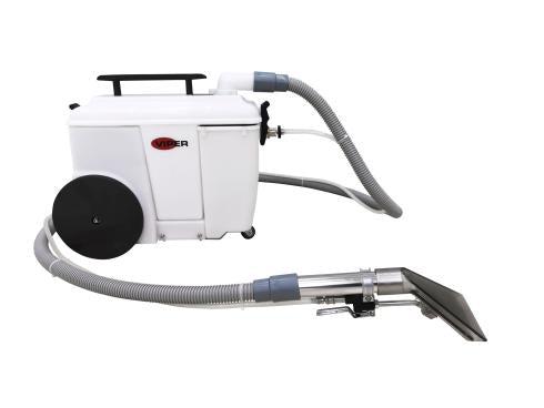 Viper 50000591 1-gallon portable spotting extractor, 10 ' vac. and sol. hoses, 4.0 " hand tool, built in wheels, Scrubber