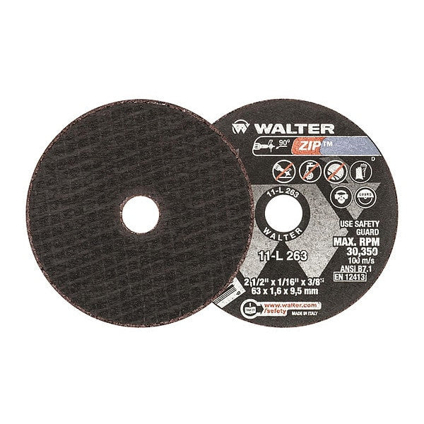 Walter Cut/Grind Wheel, T1 2.5X1/16X3/8