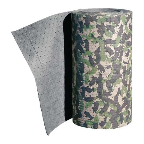 Sorbents, 47 gal, 32 in x 150 ft, Universal, Green, Polypropylene