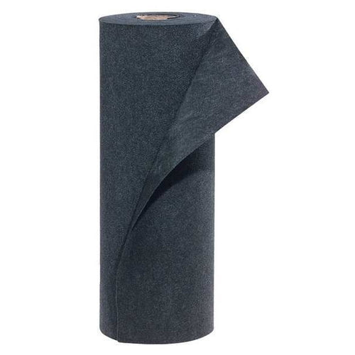 Sorbents, 19 gal, 3 ft x 150 ft, Universal, Black, Polypropylene
