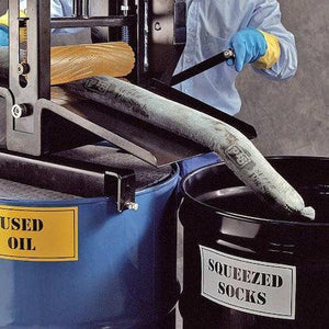 Sorbents, 24 gal, 3 1/4 in x 7 ft, Universal, Gray, Polypropylene