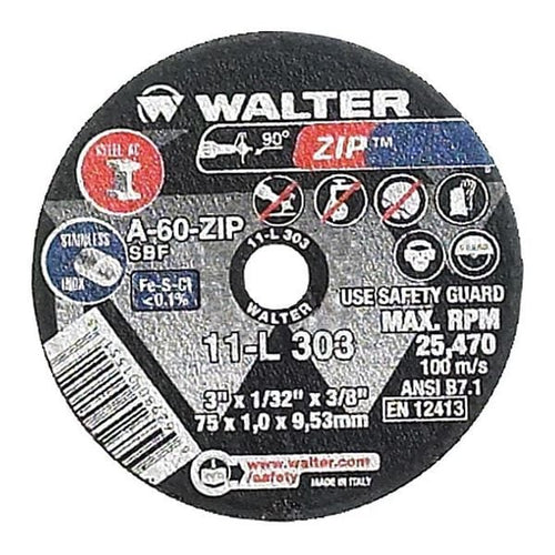Walter Cut-Off Wheel, T1, 2X1/2X3/8