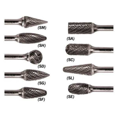 Walter Carb Burr, Cylindrical Sa, 1/4