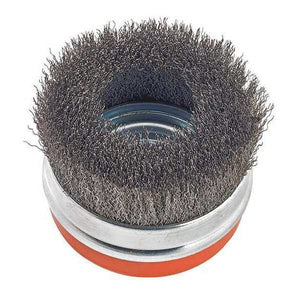 Walter Cup Brush Crimped W/Ring 4"X5/8"-11