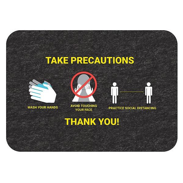 Health Precaution Floor Sign, PK4