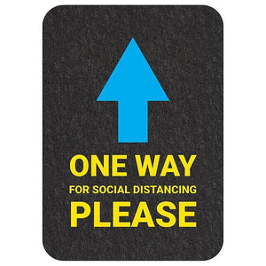 One-Way Directional Arrow Floor Sign, PK4