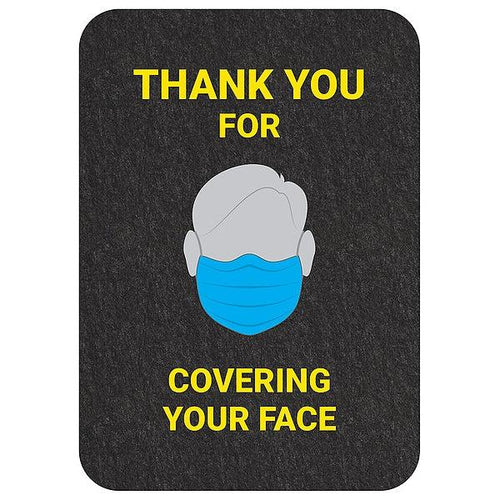 Cover Your Face Floor Sign, PK4