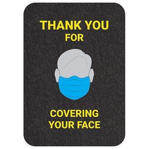 Cover Your Face Floor Sign, PK4