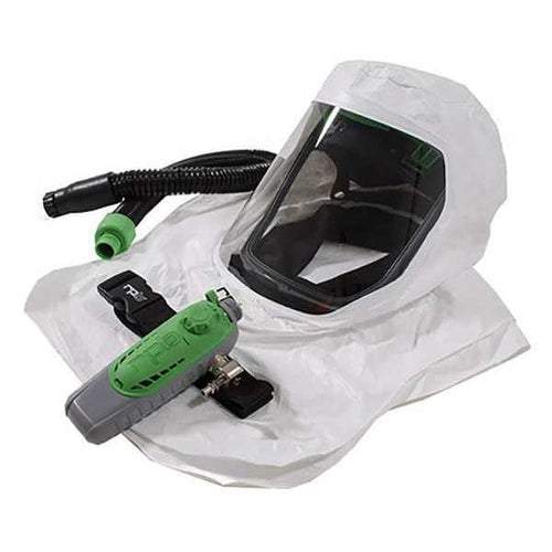 RPB Safety T-Link Respirator, includes: 17-110 T-Link Bump Cap Assembly, 17-712 Tychem 2000 Hood, 04-833 SAR Breathing Tube, 03-501 C40 Climate Control Device - NIOSH