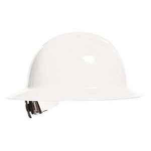 Bullard Full Brim Hard Hat, Type 1, Class E, Ratchet (6-Point) (White) - 20/pk