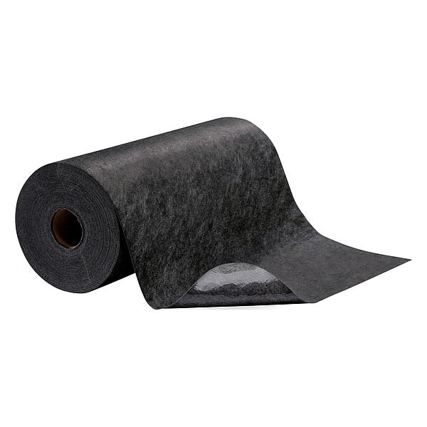 Sorbents, 5 gal, 24 in x 100 ft, Universal, Black, Polypropylene