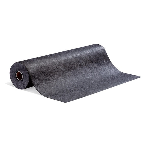 Sorbents, 10 gal, 48 in x 100 ft, Universal, Black, Polypropylene