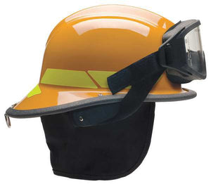 Bullard Fire Helmet, Modern Style (Orange, w/ Quick-AttachTM) Goggles)