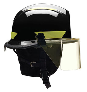 Bullard Fire/Rescue Helmet (Black Thermoplastic w/ Quick-Attach(TM) 4 in Faceshield)