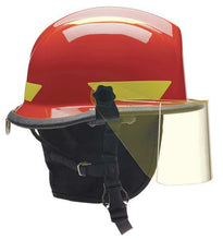 Load image into Gallery viewer, Bullard Fire/Rescue Helmet (Red Thermoplastic w/ Quick-Attach(TM) 4 in Faceshield)