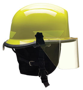 Bullard Fire/Rescue Helmet (Lime-Yellow Thermoplastic w/ Quick-Attach(TM) 4 in Faceshield)