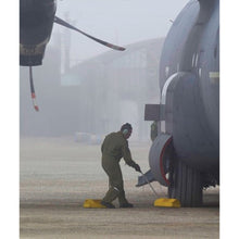 Load image into Gallery viewer, 20" Single Aviation Wheel Chock for Large Aircraft with Rubber Pad, 36" Locking Rope &amp; Handle — image 5 of 7