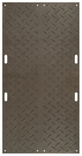 Load image into Gallery viewer, 4' x 8' AlturnaMAT® Ground Protection Mat, One Smooth Side, Hand Holes, 120 Ton Capacity, Black - AM48S1HH8