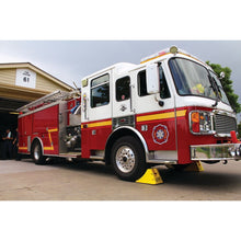 Load image into Gallery viewer, All-Terrain Heavy-Duty Wheel Chock with Flat Bottom &amp; Rubber Pad, 75 Ton Capacity, 36-46 in. Tires — image 4 of 6