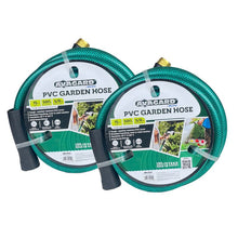 Load image into Gallery viewer, Avagard PVC Water Hose Assembly 5/8" X 15', 3/4" Male and Female GHT Fittings. 500 PSI Burst Rating. Includes Extra Washer and Bend Restrictor. 2 Pack