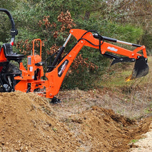 Load image into Gallery viewer, MechMaxx 8' Tractor Backhoe Attachment with Mechanical Thumb, 15" Bucket, ISO/SAE Switchable Controls, Self-Contained Hydraulic System, 3 Point Hitch Cat.1 &amp; 2, 20-100 HP, BH760M