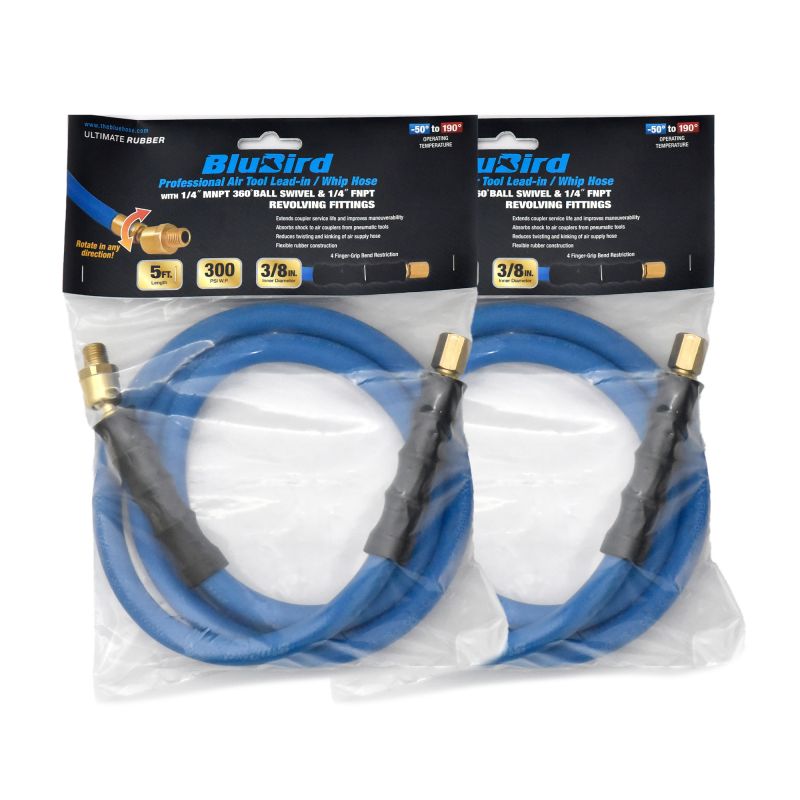 BluBird Rubber Air Hose Whip / Snubber 3/8