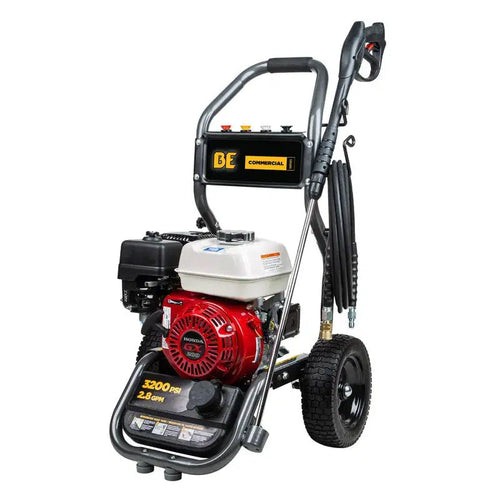 BE Power Equipment 3,200 PSI - 2.8 GPM Gas Pressure Washer with Honda GX200 Engine and AR Triplex Pump