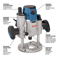 Load image into Gallery viewer, Bosch 2.3 HP Electronic Plunge-Base Router