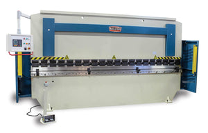 Baileigh Industrial 220V 3Phase 140Ton, 157" 2Axis Programmable Hydraulic Press Brake Distance Between Housings is 124"